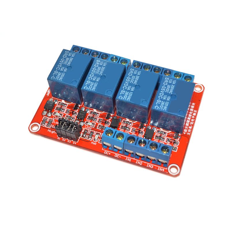 4-Kanal 5V Relais Modul mit Optokoppler – 10A / 30V