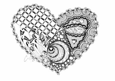 ZenHeart colouring pattern.