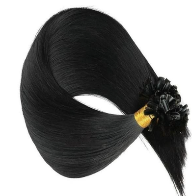 Prebonded fusion U Tip Hair Extensions 22 Inch - Black