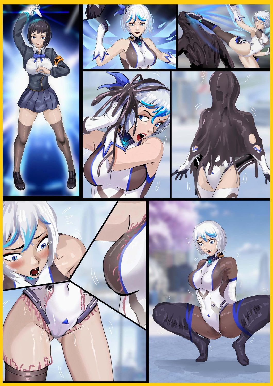 Magical Girl Shii Captured in a Transformation Trap
