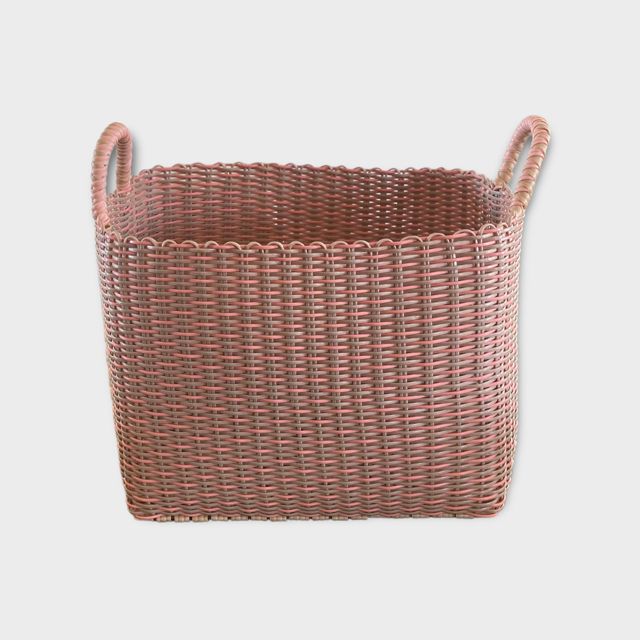 Happy Hen Storage Cesta, Color: Khaki &amp;amp; Coral