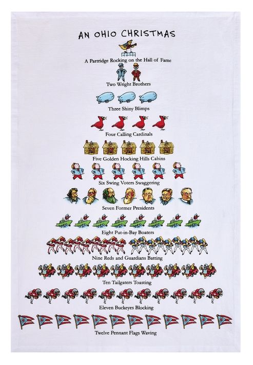 ohio christmas towel