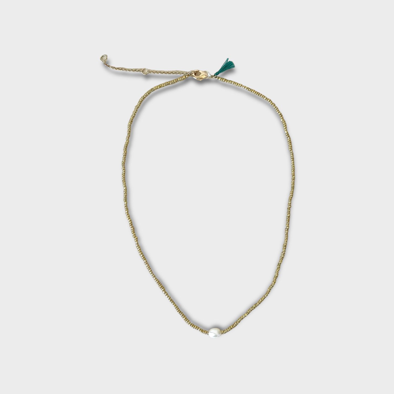 Spring Chicken Gold Beaded Necklace