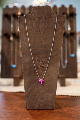 Cross Opal Necklace