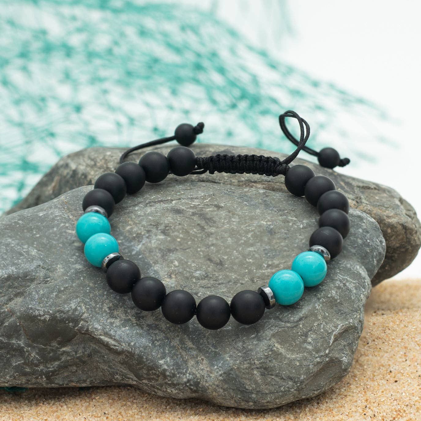 Teal &amp; Blk bracelet