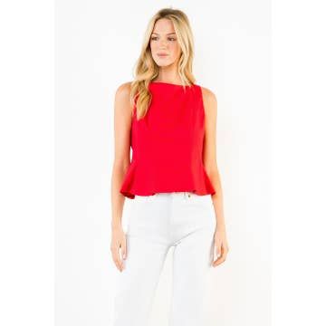 Red peplum