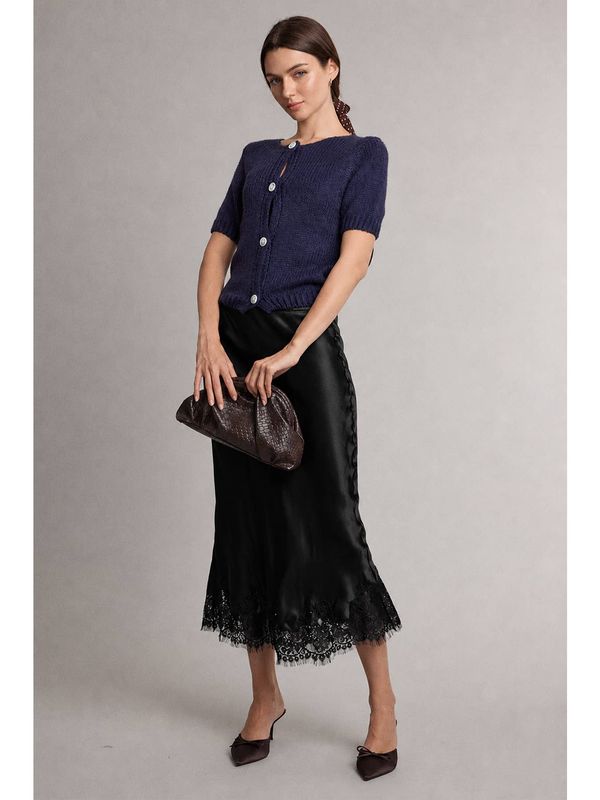 Lace Trim Midi