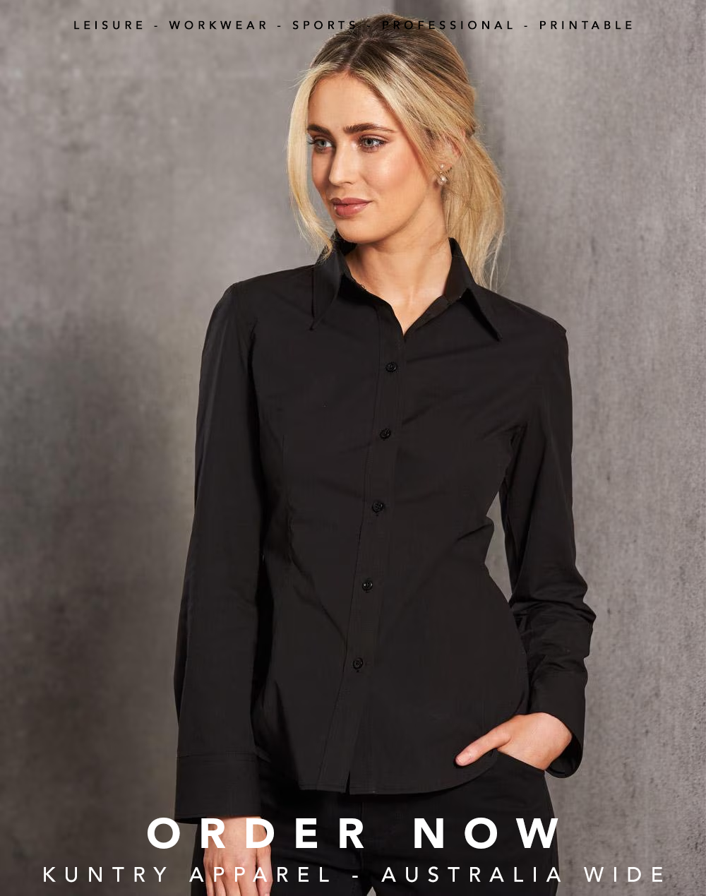 Women&#39;s CottonPoly Stretch Long Sleeve Shirt