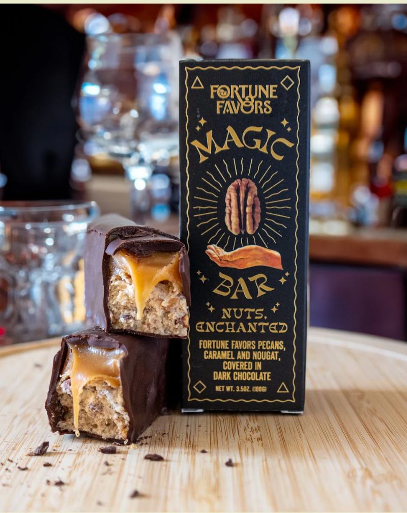 Fortune Favors the Magic Bar: Candied Pecans, Caramel, &amp; Chocolate