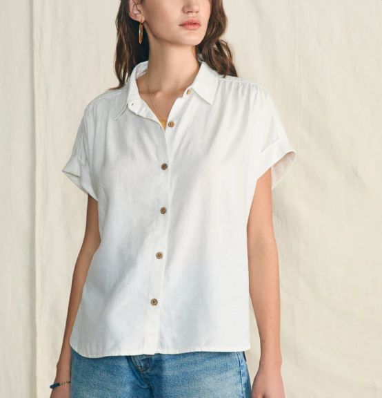 Faherty Brand Breeze Shirt (White)