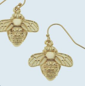 Susan Shaw Bee Earrings (Gold)