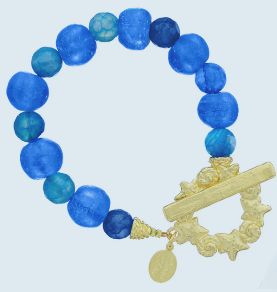 Susan Shaw La Mer Blue Seaglass Bracelet