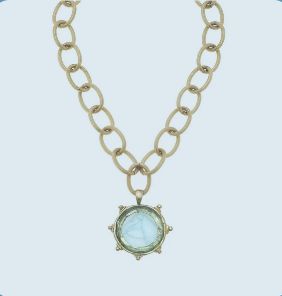 Susan Shaw Venetian Glass Horse Head Necklace Clear