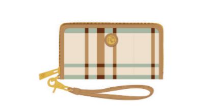 Spartina 449 Wallet Klalalanta Plaid Cream