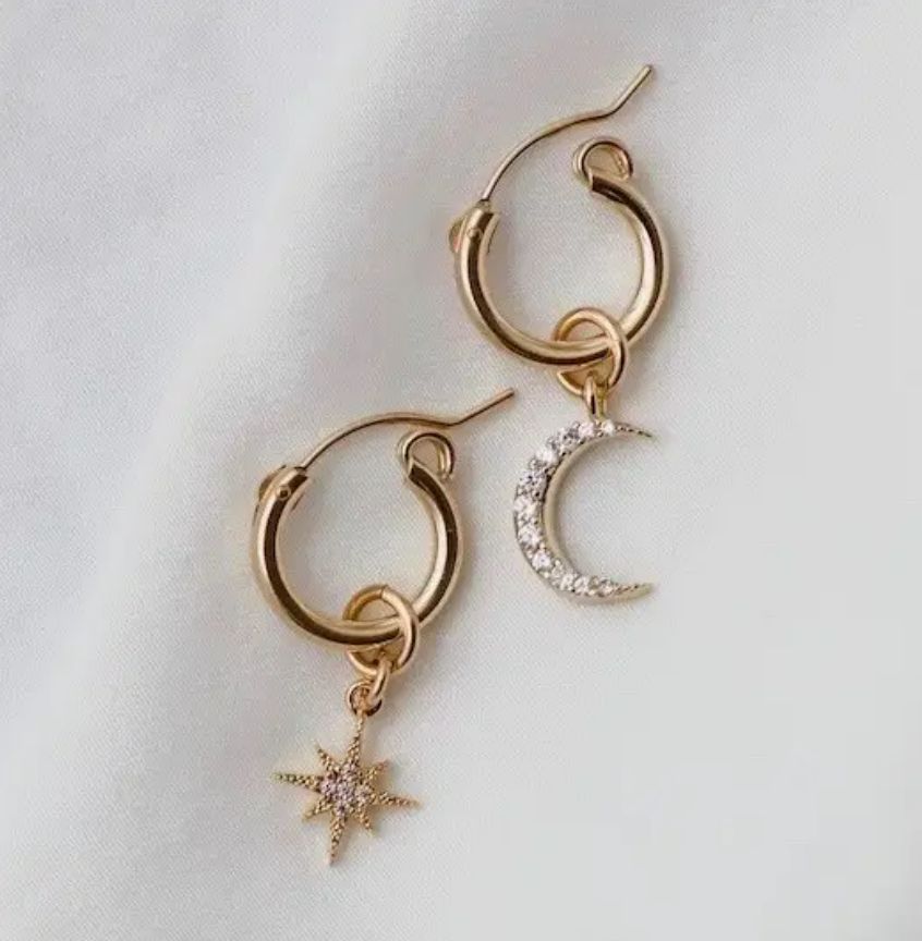 Katie Waltman Moon Star Earrings