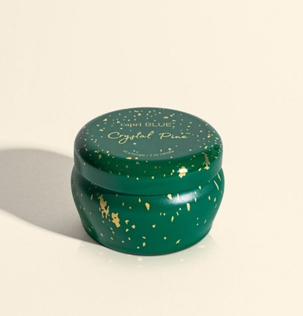 Capri BLUE Glimmer Mini Tin 3 oz (Crystal Pine)