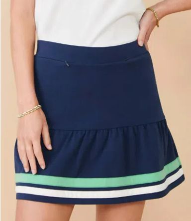 Spartina 449 Jersey Flounce Skort Midnight Blue