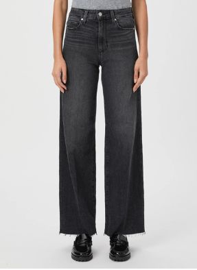 Paige Anessa 31&quot; Wide Leg Jean Vintage Black