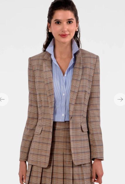 Gretchen Scott Preppy Plaid Blazer
