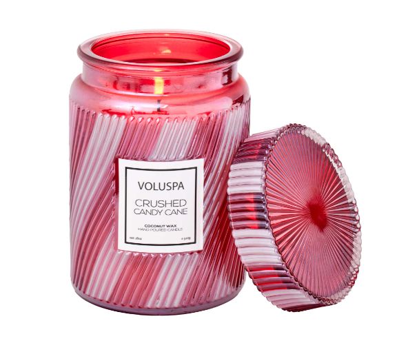 Voluspa Crushed Candy Cane 18 oz Large Jar