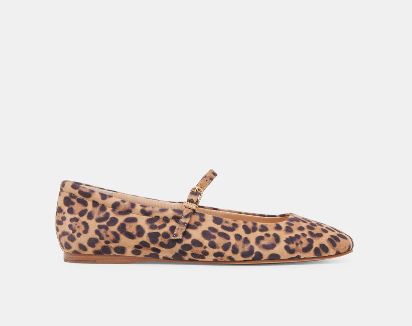 Dolce Vita Reyes Ballet Flats (Leopard Suede)