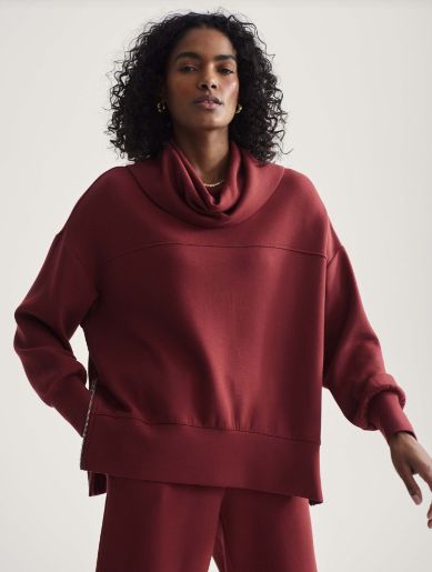 Varley Priya Longline Sweat- Russett Brown