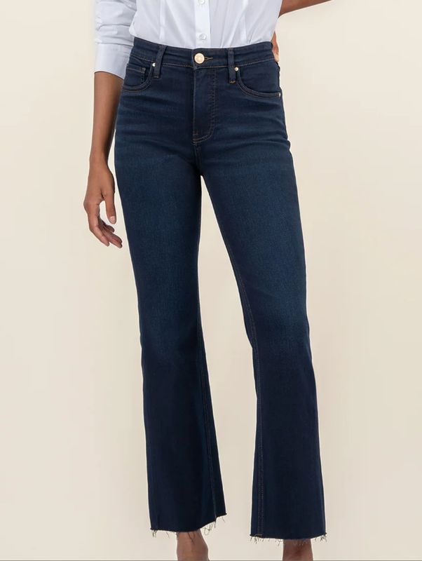 KUT from the Kloth Kelsey High Rise Fab Ab Ankle Flare (Investing w/Euro Base Wash)