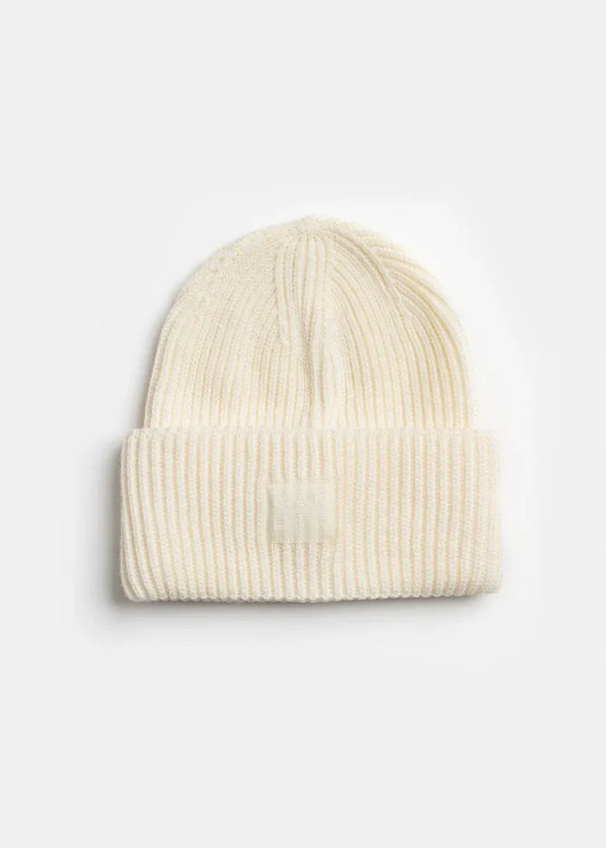 Alice &amp; Wonder Adult Mad Hatter Ribbed Knit Beanie (Choose Color), Color: Antique White