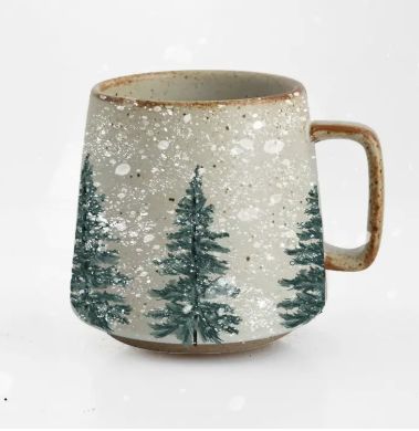Snowy Trees Stoneware Mug