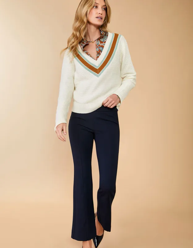 Spartina 449 Brooke Ponte Trouser (Slate Blue)