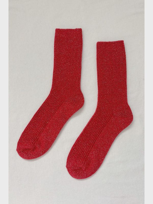 Le Bon Shoppe Winter Sparkle Socks- Red