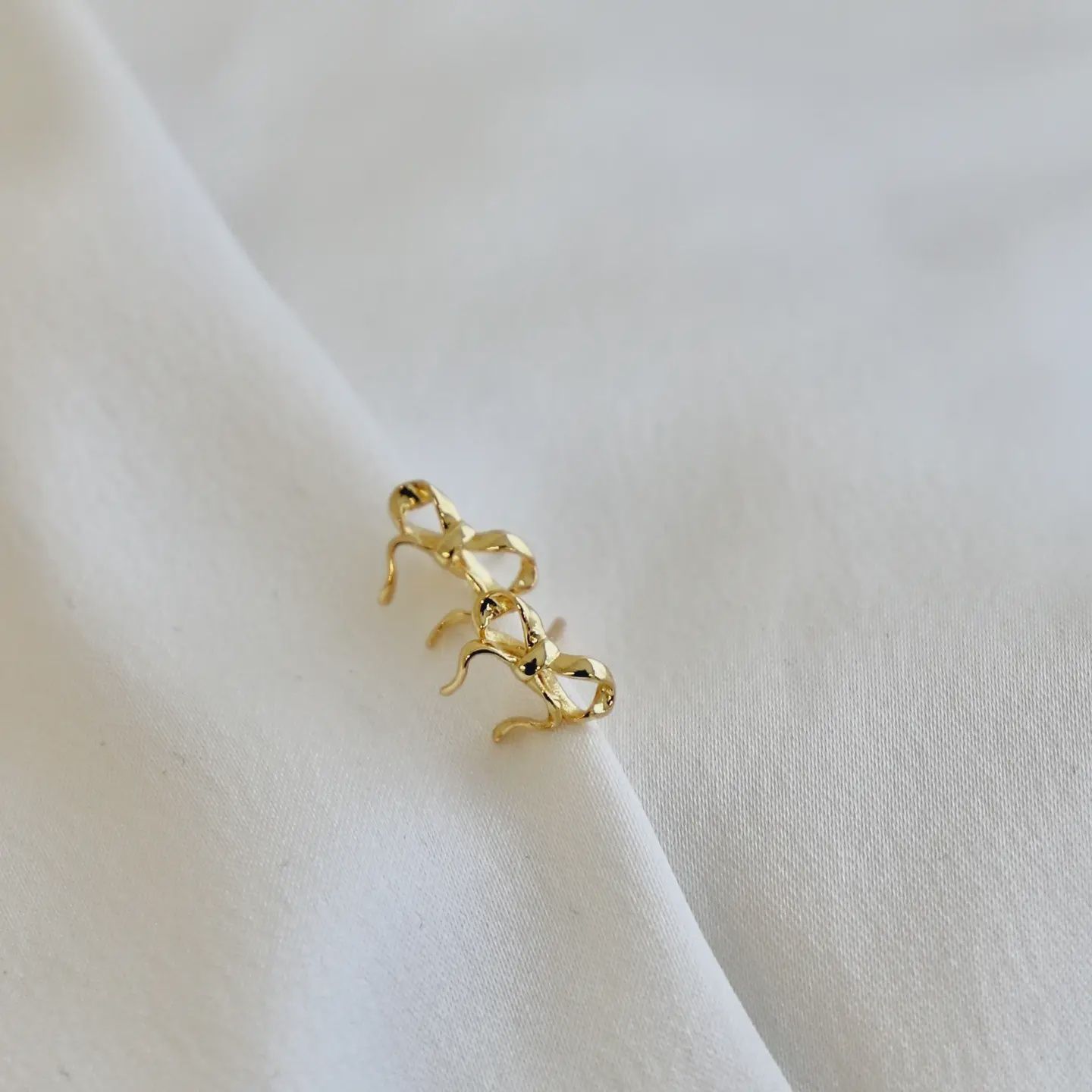 Katie Waltman Golden Bow Studs