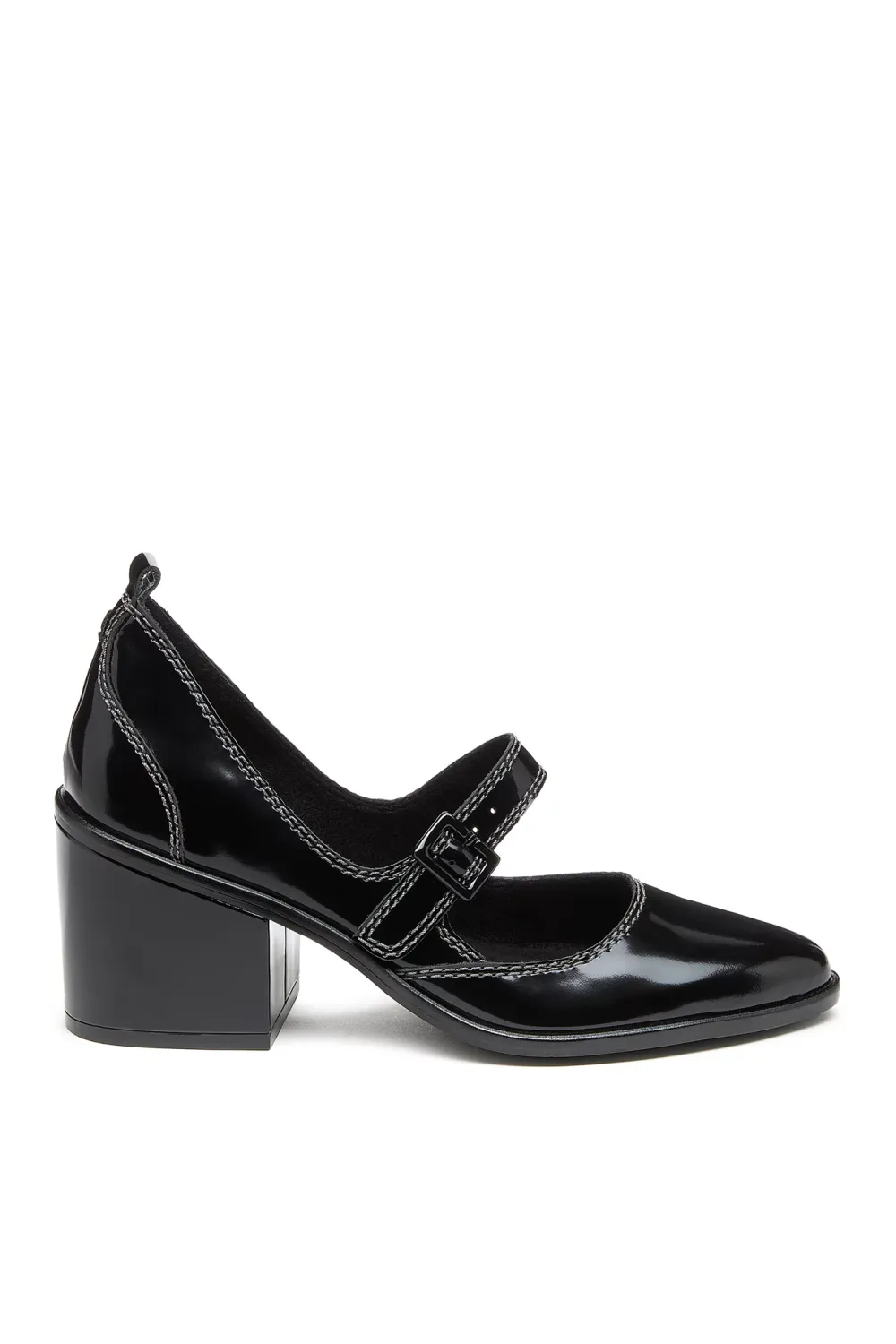 Kelsi Dagger Elm Black Leather Mary Janes