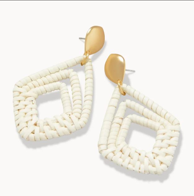 Spartina Jesse Wicker Earrings White