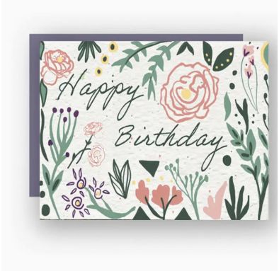 Happy Birthday Wild Flower Seed Paper Greeting Card