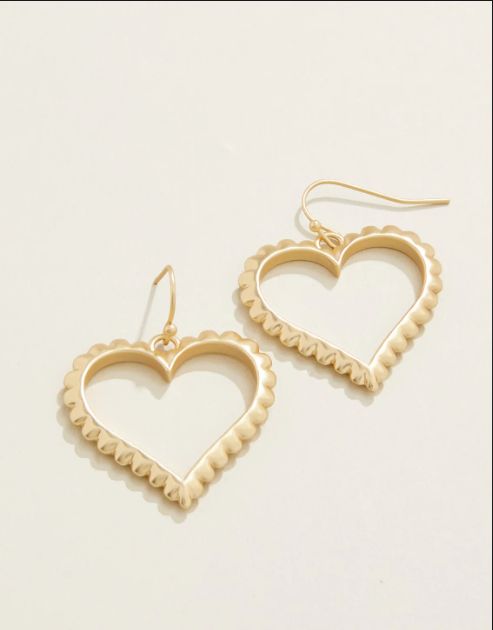 Spartina 449 Scalloped Heart Earrings
