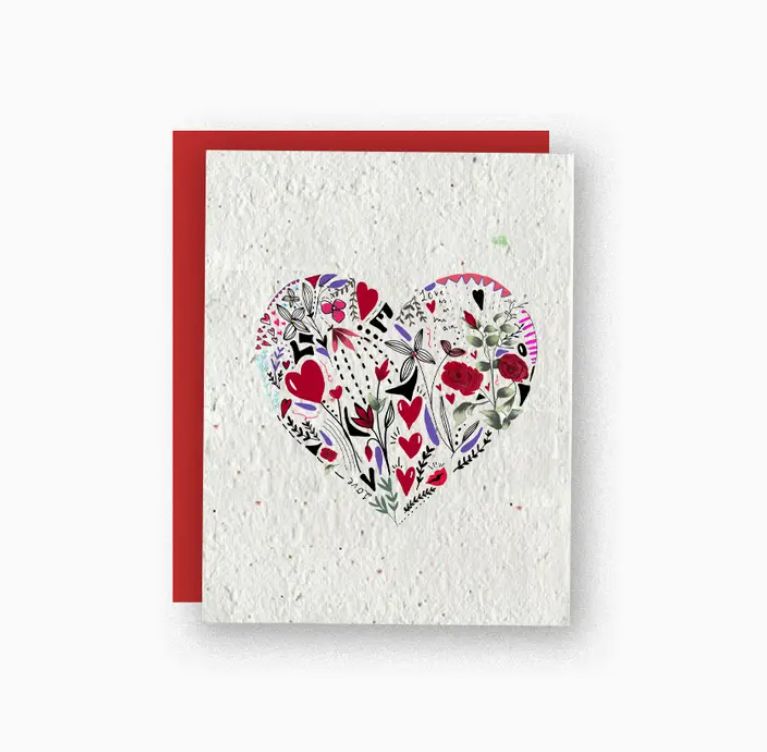 Heart-Crafted Love Wildflower Seed Paper Card