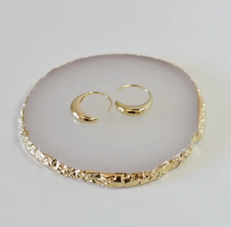 Audrey Hoops 18k Gold Plated Earrings- Non Tarnish