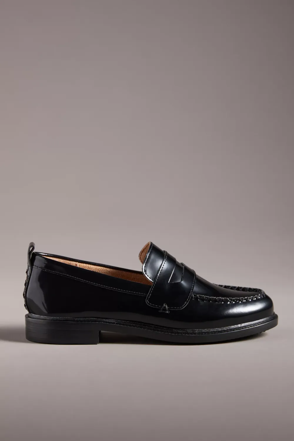 Kelsi Dagger Lens All Black Leather Loafers