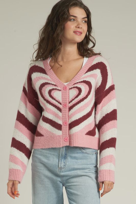 Retro Heart Cardigan