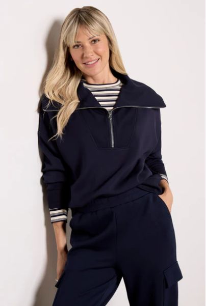 Varley Catherine Half Zip Sweat Navy
