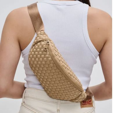 Sol and Selene Aim High Woven Neoprene Belt Bag (Nude)