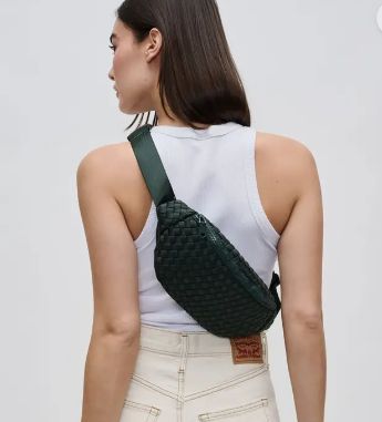 Sol and Selene Aim High Woven Neoprene Belt Bag- Olive
