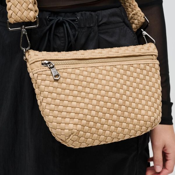 Sol and Selene Ethereal - Woven Neoprene Crossbody Bag (Nude)