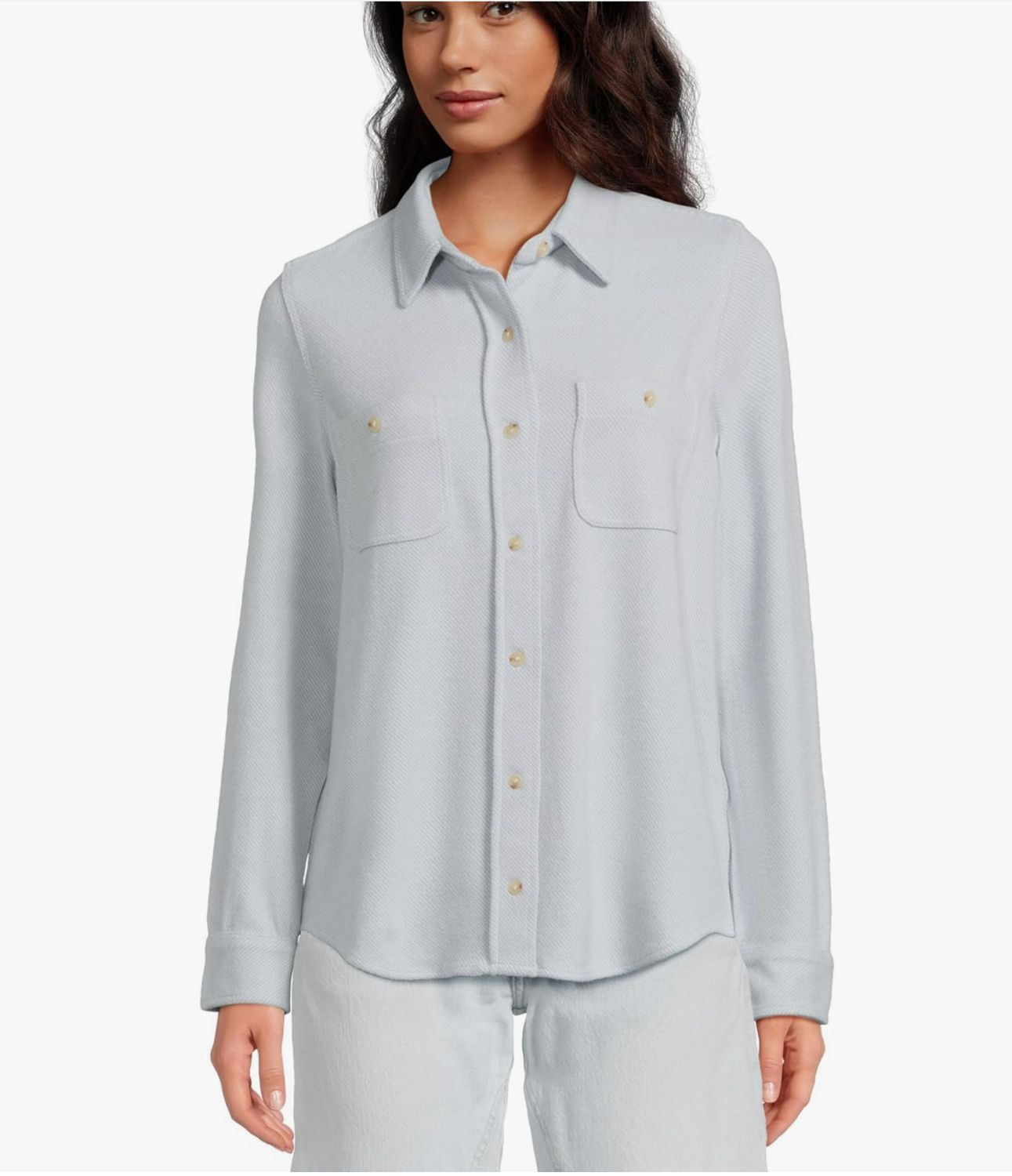 Faherty Legend Sweater Shirt- Ice Blue Twill