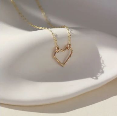 Token Jewelry Amour Necklace | Heart Charm Layering Necklace