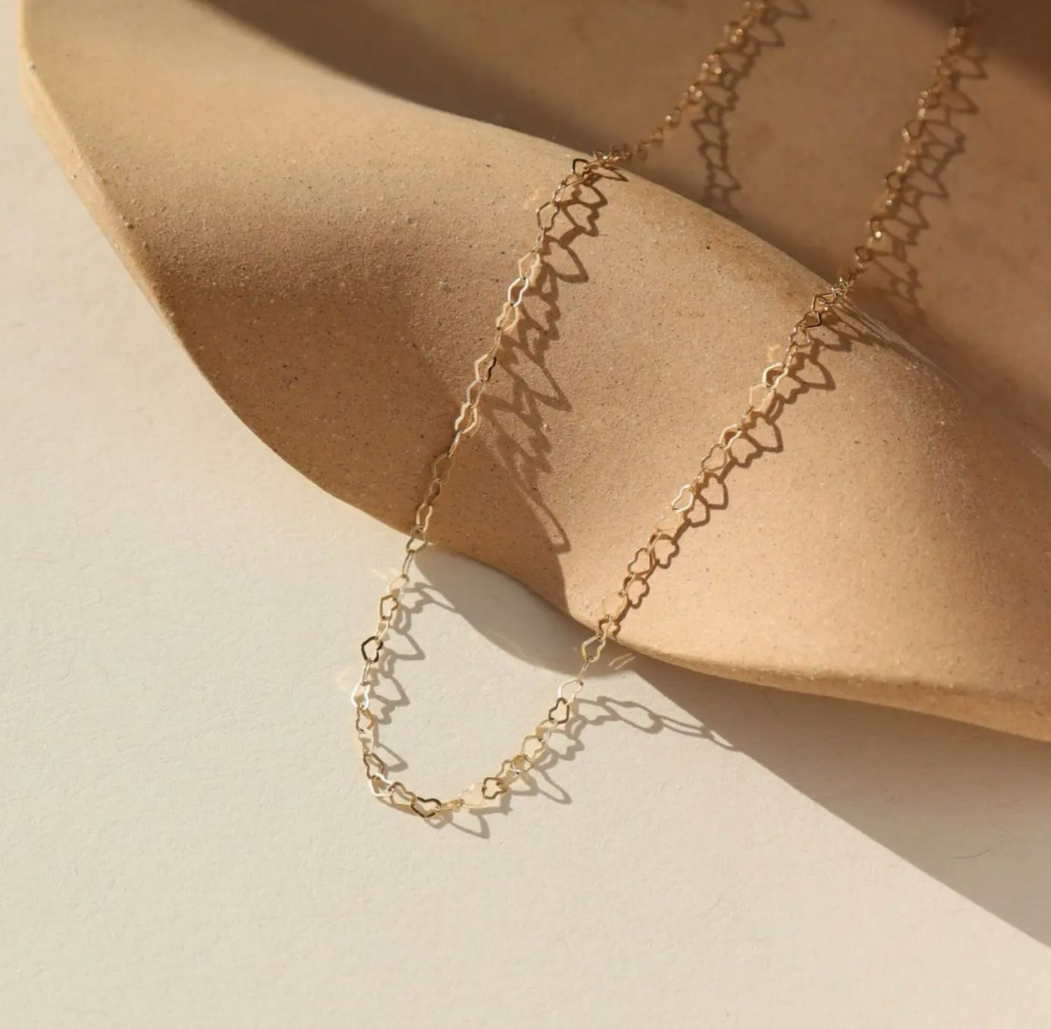 Token Jewelry Petite Heart Chain 14 K Gold Filled