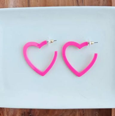 Heart Hoops - Ultra Pink