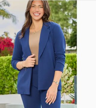 Magic 3/4 Sleeve Blazer Navy