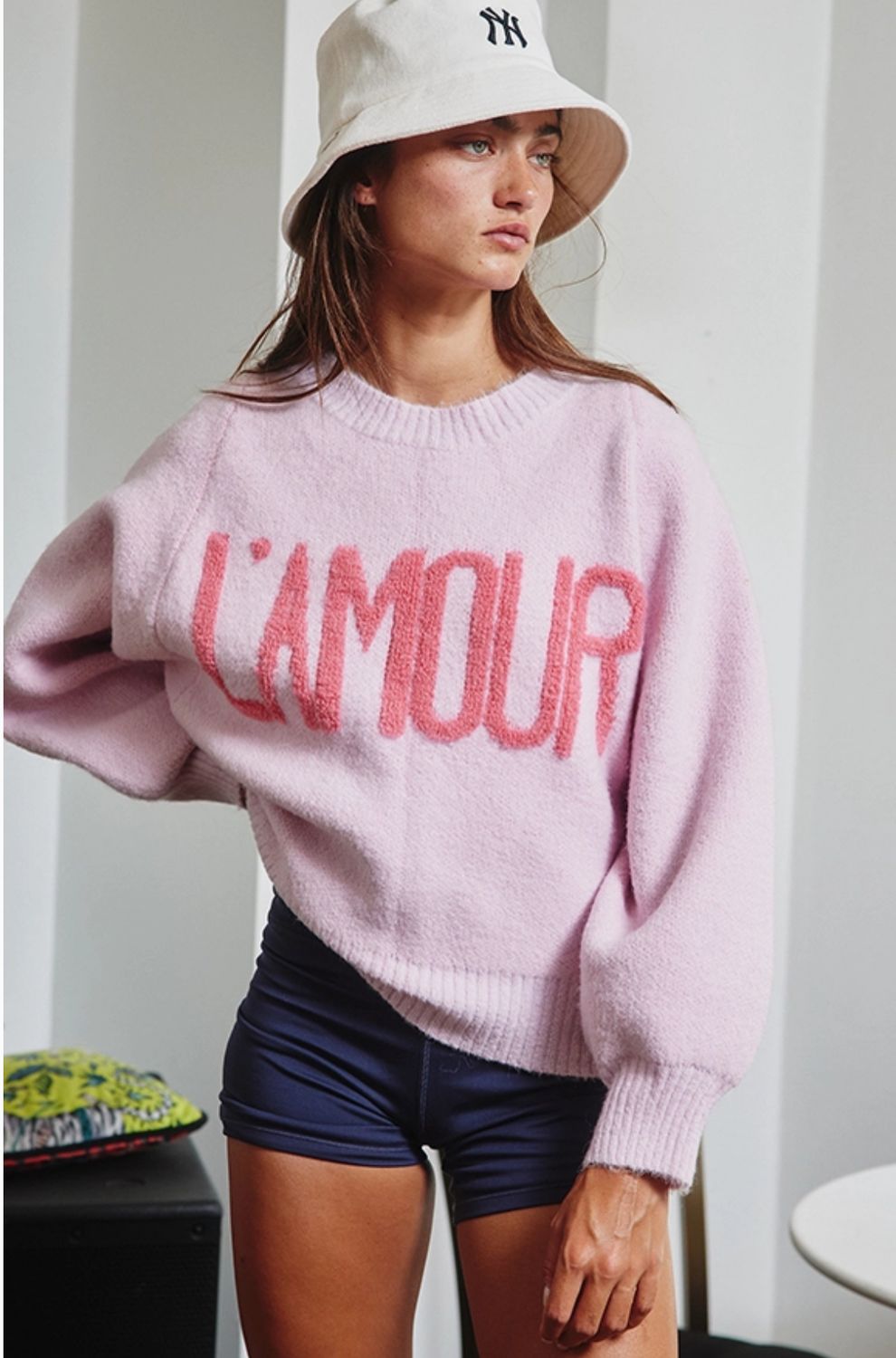 L&#39;amour Sweater- Pink